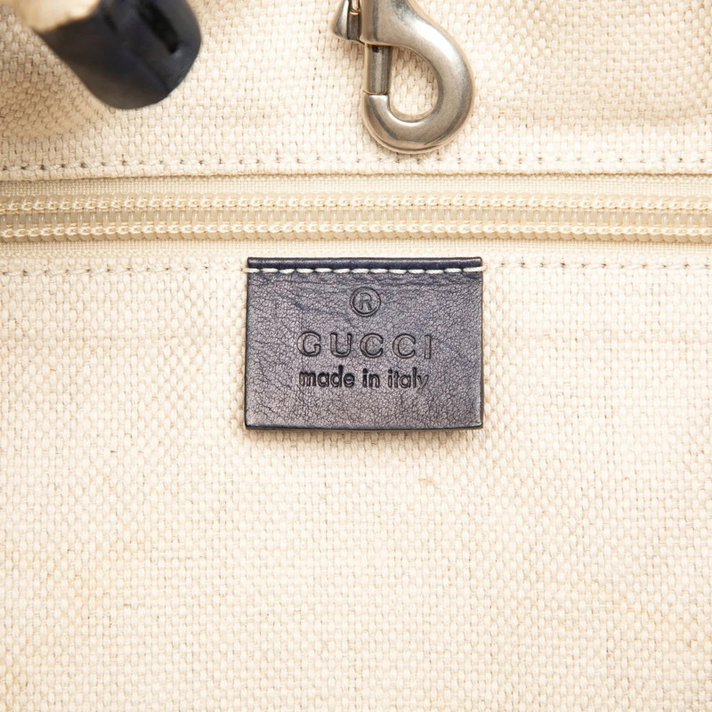 GUCCI Blue Leather Tote Bag - Picture 5 of 6